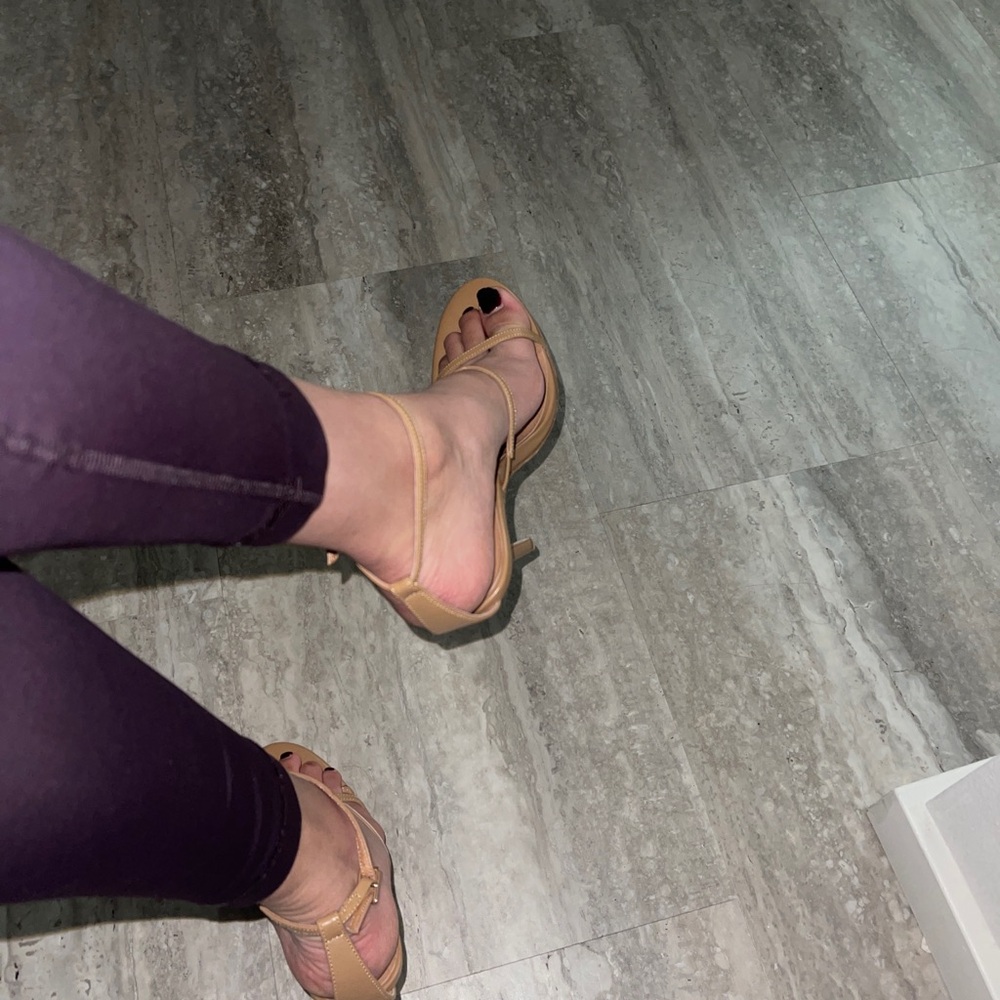 RAYE Tan Strappy Heels